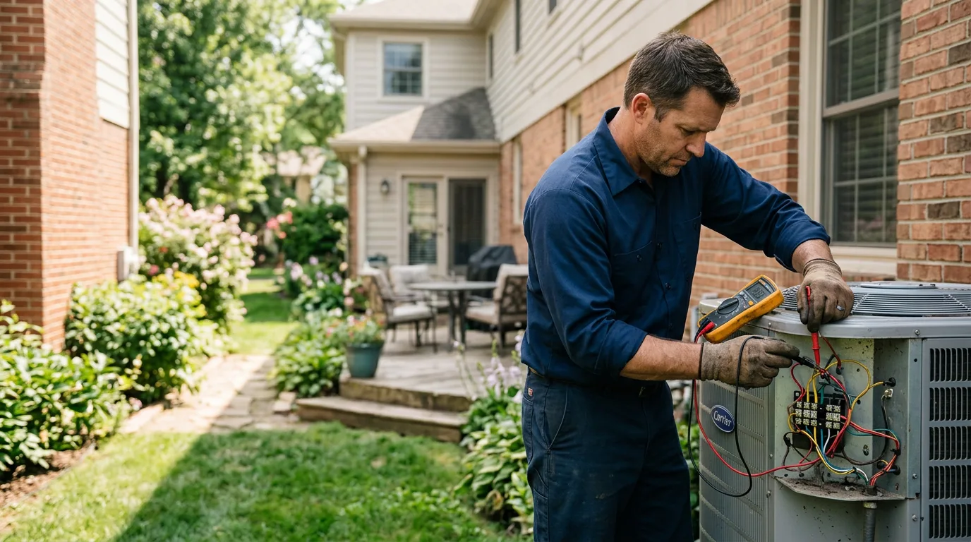 HVAC technician working near Cerro Gordo, IL